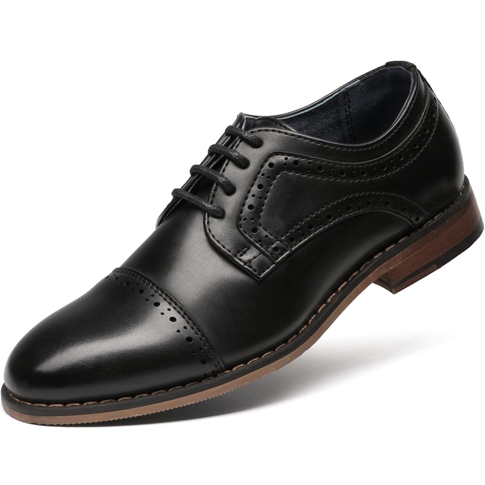 Elegant Black Kids Dress Shoes